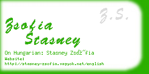 zsofia stasney business card